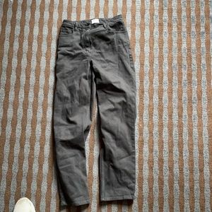 Aritzia black cropped canvas melina pant